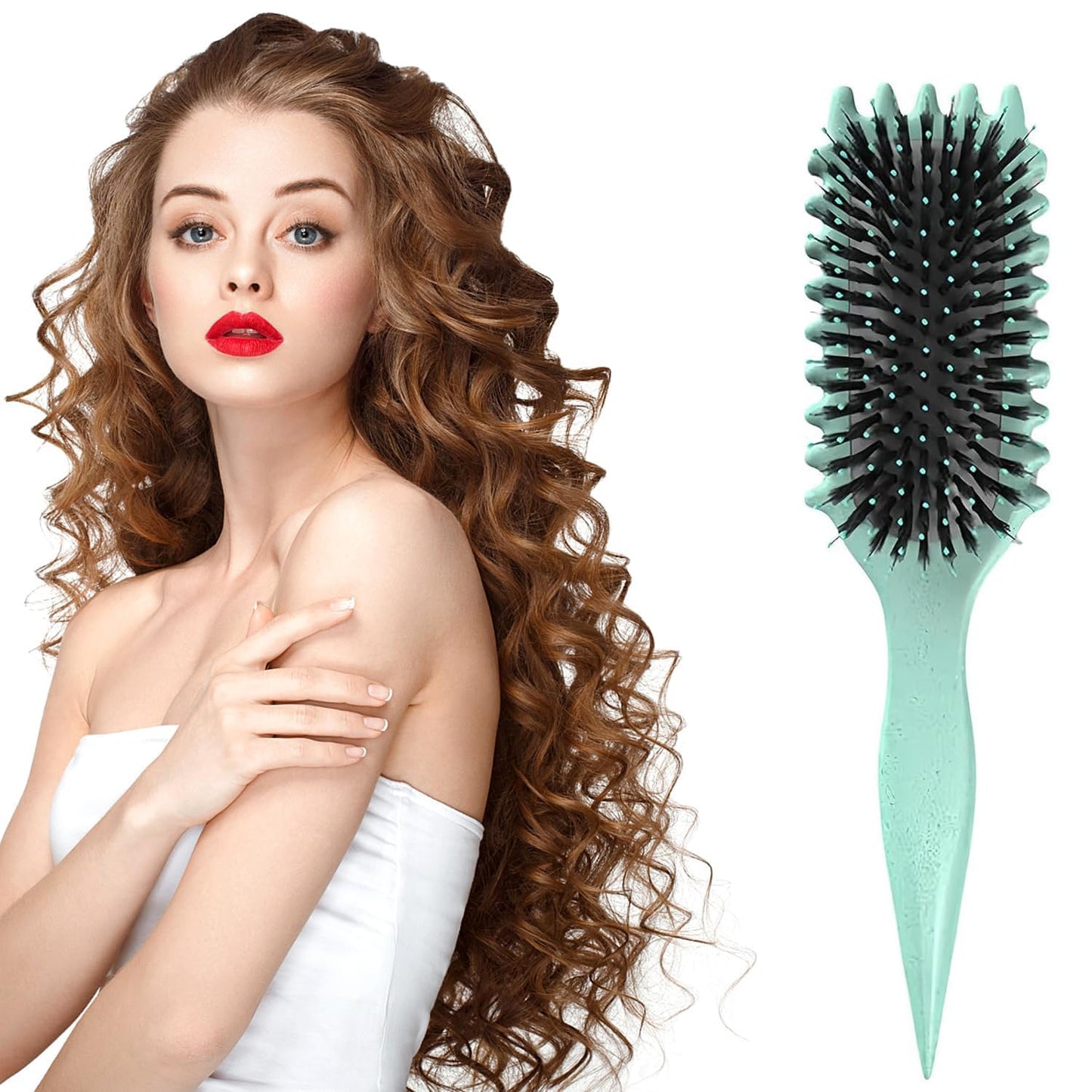 Curl Brush, Curl Defining Brush, Curl Brush For Curly Hair, for Combing and Shaping Men's and Women's Curls to Reduce Pulling and Curl Separation